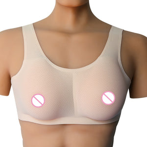 TRANSWEET Realistic fake Boobs Breast From with Underwear Sets Bra fake Boobs Chest - TRANSWEET