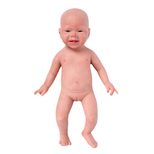 19 inch Full Silicone Baby Dolls Bald, Non Vinyl Dolls, Realistic Newborn Baby Doll Mouth Open for Children Gifts Doll Collectors- Girl - TRANSWEET