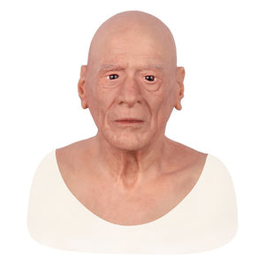 Silicone Fake Face Realistic Soft Male Mask Artificial Man for Masquerade Halloween Cosplay Crossdresser Drag Queen Transgender - TRANSWEET
