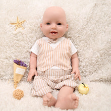 Load image into Gallery viewer, 20 inch Eyes Open Full Body Silicone Baby Dolls Realistic, Non Vinyl Dolls, Bald Newborn Silicone Dolls Full Silicone Baby - Boy - TRANSWEET

