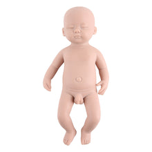 Chargez l&#39;image dans la visionneuse de la galerie, 15 Inch Silicone Doll Mini Realistic Newborn Baby Dolls Eyes Closed Silicone Full Body Boy - TRANSWEET
